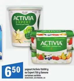 Maxi YOGOURT ACTIVIA 12X100 G OU EXPERT 750 G DANONE offer