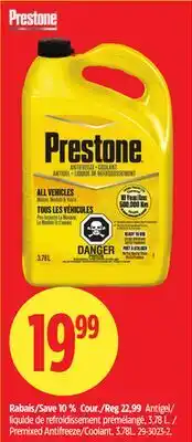 Canadian Tire Prestone Premixed Antifreeze/Coolant offer