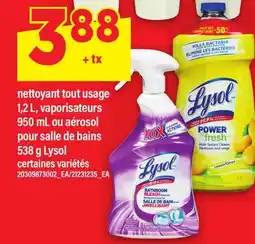 Maxi NETTOYANT TOUT USAGE 1,2 L, VAPORISATEURS 950 ML OU AÉROSOL POUR SALLE DE BAINS 538 G LYSOL offer