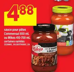 Maxi SAUCE POUR PÂTES COMMENSAL 650 ML OU MIKES offer