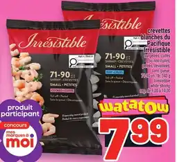 Metro CREVETTES BLANCHES DU PACIFIQUE IRRÉSISTIBLE | IRRÉSISTIBLE WHITE SHRIMP offer