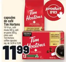 Metro CAPSULES DE CAFÉ TIM HORTONS | TIM HORTONS COFFEE CAPSULES offer