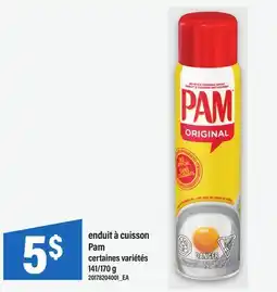 Maxi ENDUIT À CUISSON PAM, 141/170 g offer