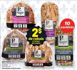 Metro PAIN TRANCHÉ PREMIÈRE MOISSON | PREMIÈRE MOISSON SLICED BREAD offer