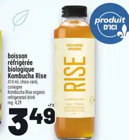 Metro BOISSON RÉFRIGÉRÉE BIOLOGIQUE KOMBUCHA RISE | KOMBUCHA RISE ORGANIC REFRIGERATED DRINK offer