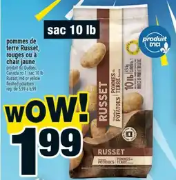 Super C Pommes de terre Russet, rouges ou à chair jaune | Russet, red or yellow fleshed potatoes offer