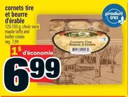 Super C cornets tire et beurre d'érable | maple taffy and butter cones offer