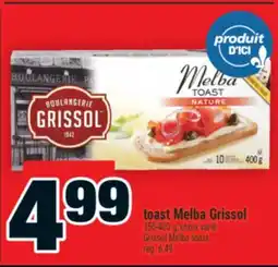 Super C Toast Melba Grissol | Grissol Melba toast offer