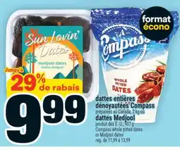 Super C DATTES ENTIÈRES DESNOYAUTÉS COMPASS | COMPASS WHOLE PITTED DATES offer
