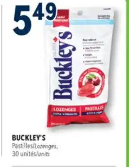 Familiprix BUCKLEY'S Lozenges 30units offer