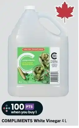 IGA Compliments white vinegar offer