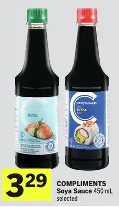 IGA Compliments soya sauce offer