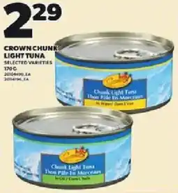 Loblaws Crown chunk light tuna offer