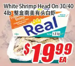WinCo Food Mart White Shrimp Head On 30/40 4lb offer