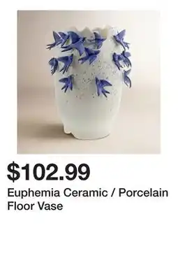 Wayfair Euphemia Ceramic / Porcelain Floor Vase offer