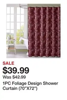 Wayfair 1PC Foliage Design Shower Curtain (70X72) offer