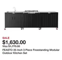 Wayfair FEASTO 35-Inch 3 Piece Freestanding Modular Outdoor Kitchen Set offer