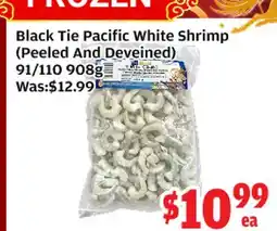 Top Food Supermarket Black Tie Pacific White Shrimp (Peeled And Deveined) offer