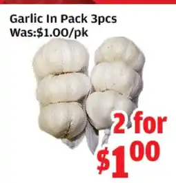 Top Food Supermarket Garlic In Pack 3pcs offer