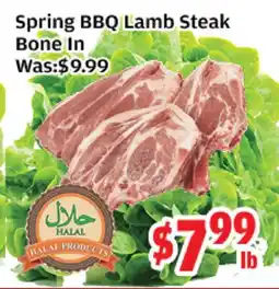 Top Food Supermarket Spring BBQ Lamb Steak Bone In offer