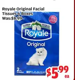 Top Food Supermarket Royale Original Facial Tissues 6 Boxes offer