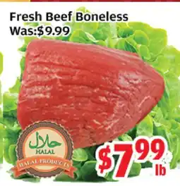 Top Food Supermarket Fresh Beef Boneless offer