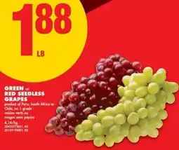 No Frills Green or red seedless grapes offer