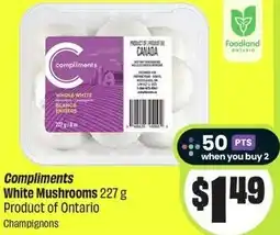 FreshCo Compliments White Mushrooms offer