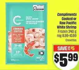 FreshCo Compliments Cooked or Raw Pacific White Shrimp offer