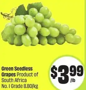 FreshCo Green Seedless Grapes offer