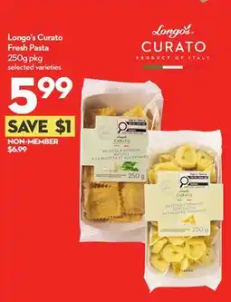 Longo's Curato Fresh Pasta offer