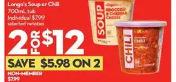 Longo's Soup or Chili offer