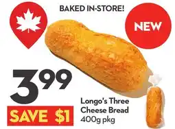 Longo's Three Cheese Bread offer