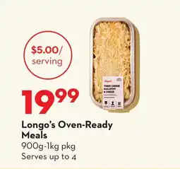Longo's Oven-Ready Meals offer