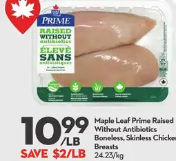 Longo's Prime Raised Without Antibiotics Boneless, Skinless Chicken Breasts offer