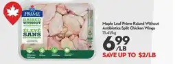 Longo's Prime Raised Without Antibiotics Split Chicken Wings offer