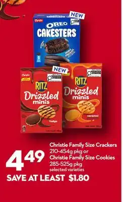 Longo's Christie Family Size Crackers 210-454g pkg or Christie Family Size Cookies 285-525g pkg offer