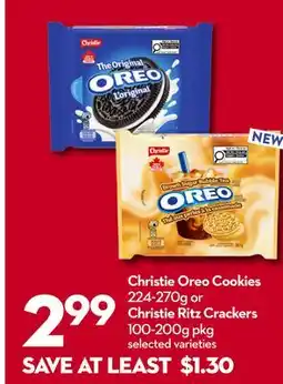 Longo's Oreo Cookies 224-270g or Christie Ritz Crackers 100-200g pkg offer