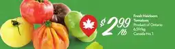Longo's Fresh Heirloom Tomatoes offer