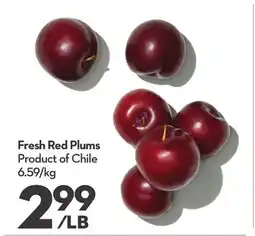 Longo's Fresh Red Plums offer