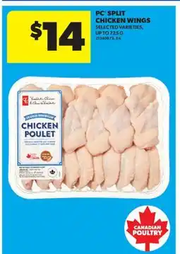 Real Canadian Superstore PC SPLIT CHICKEN WINGS, UP TO offer