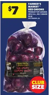 Real Canadian Superstore FARMER'S MARKET RED ONIONS, 10 LB offer