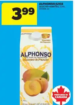 Real Canadian Superstore ALPHONSO JUICE offer