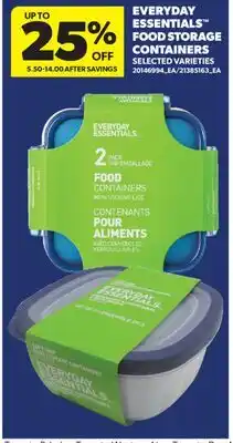 Real Canadian Superstore EVERYDAY ESSENTIALS FOOD STORAGE CONTAINERS offer