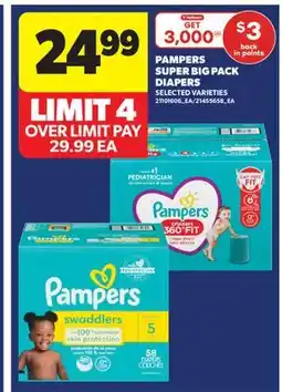 Real Canadian Superstore PAMPERS SUPER BIG PACK DIAPERS offer