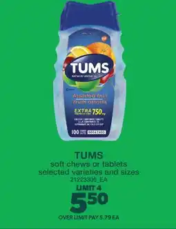 Real Canadian Superstore TUMS SOFT CHEWS OR TABLETS offer
