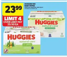 Real Canadian Superstore HUGGIES 16X BABY WIPES, 960-1152'S offer