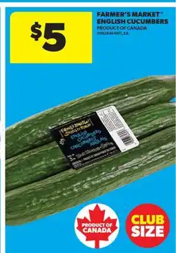 Real Canadian Superstore FARMER'S MARKET ENGLISH CUCUMBERS offer