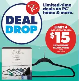 Real Canadian Superstore LIFE AT HOME FELT HANGERS, 50'S offer