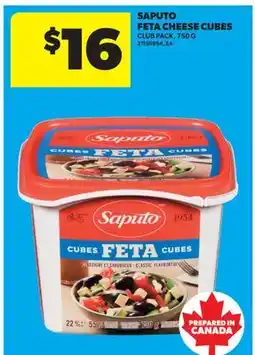 Real Canadian Superstore SAPUTO FETA CHEESE CUBES offer